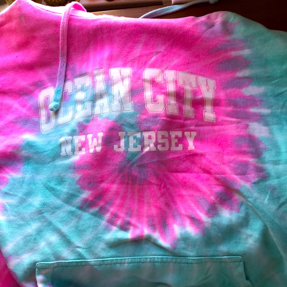 Tie dye ocean city hoodie